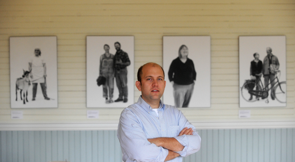 Matt Tremblay, general manager of the Unity Food Hub, in the newly renovated two-room school on School Street in Unity that will serve as headquarters of the Unity Food Hub.