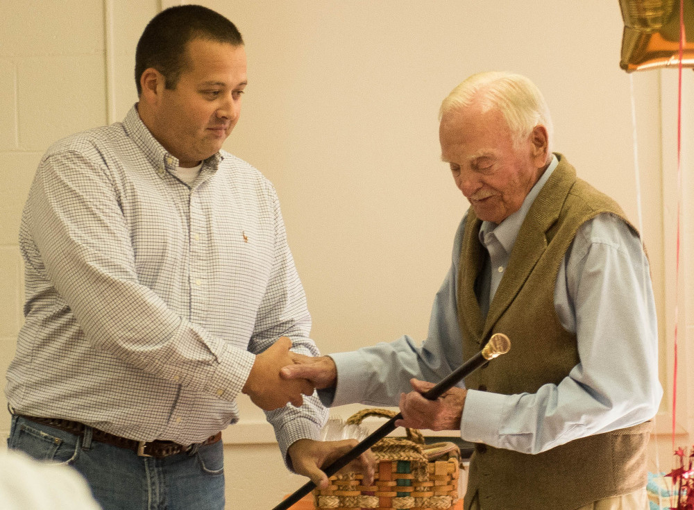 Rome’s Boston Post Cane recently was presented to Frederick “Freddy” W. Weston Jr. at the Rome Community Center.