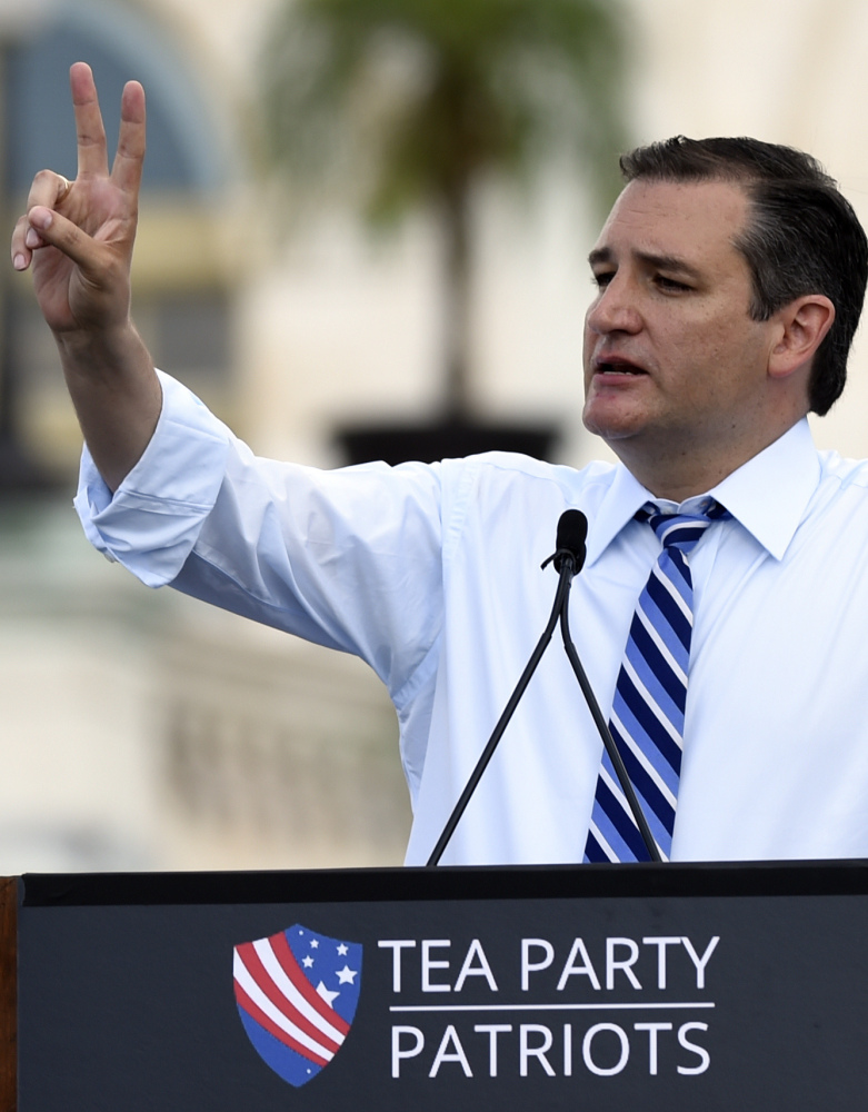 Republican presidential candidate Ted Cruz speaks against the Iran nuclear deal on Wednesday.