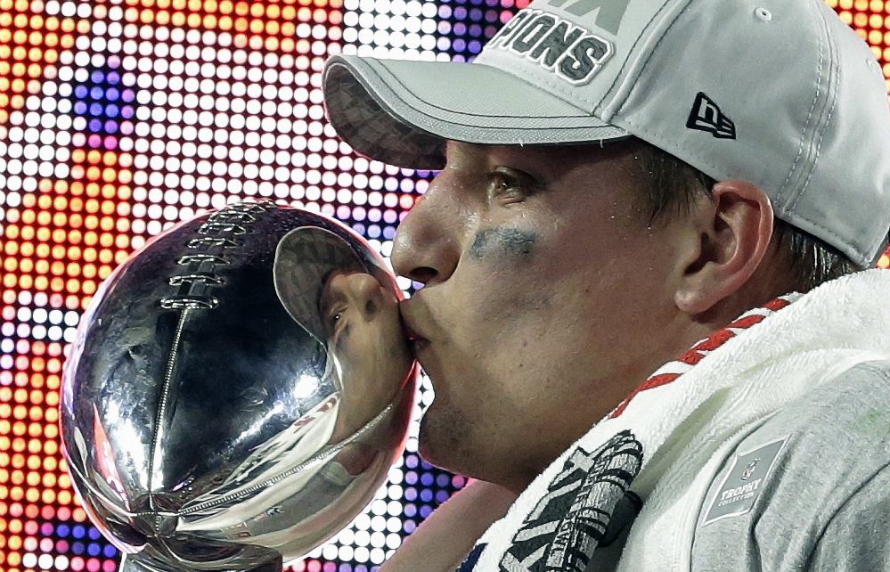 The New England Patriots’ regular-season record may not wind up as good as a year ago, but never, ever kiss off Rob Gronkowski and his teammates.