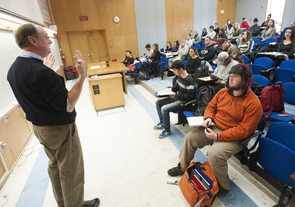 Dr. James Breece might be teaching economics to more out-of-staters at Orono this fall as the flagship campus has over 200 more students  from outside Maine than it did last year.