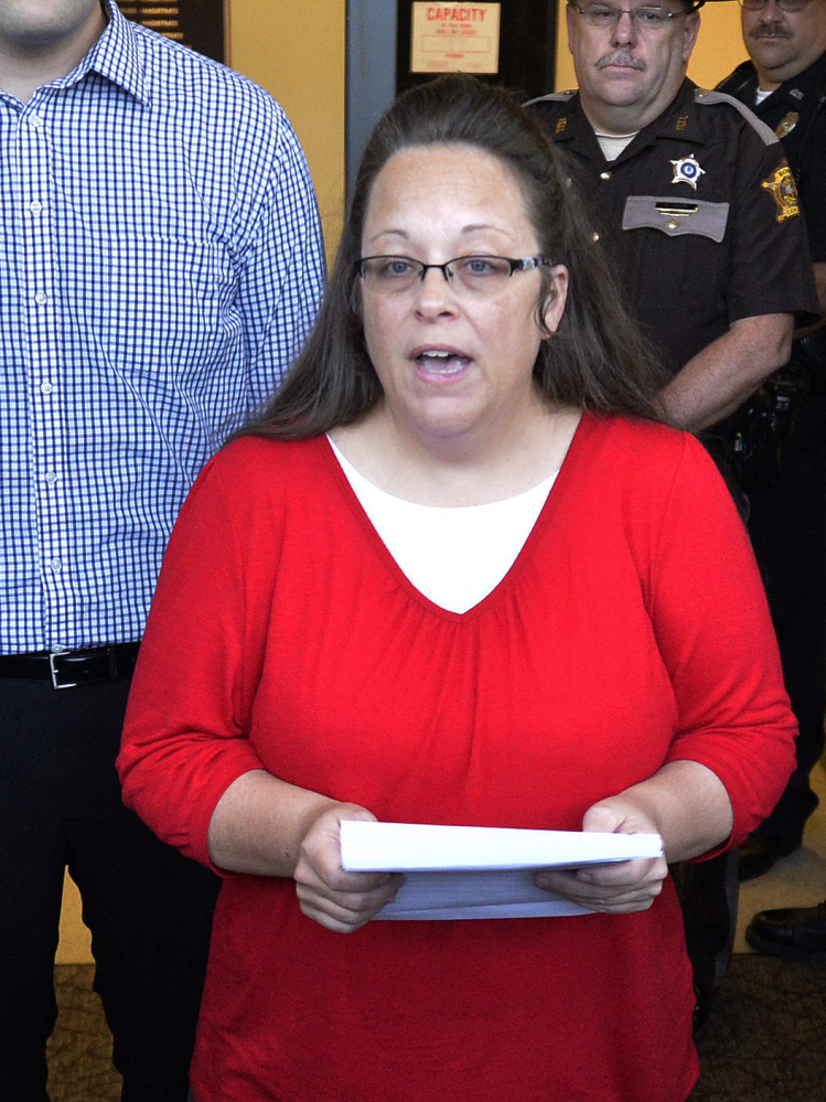 Rowan County Clerk Kim Davis isn’t issuing marriage licenses for gay couples.