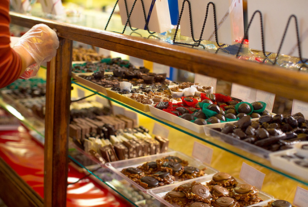 Wilbur’s offers over 200 products, from gourmet malt balls and pebble candy to chocolate-covered blueberries.
Photo courtesy Chase Bank