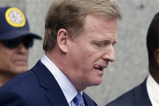 NFL Commissioner Roger Goodell leaves federal court on Aug. 31, 2015. In announcing Brady's suspension, the commissioner said he had concluded that Brady "knew about, approved of, consented to, and provided inducements and rewards" to ensure balls were deflated. The Associated Press