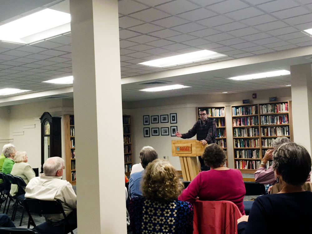 Author Owen King kicked off the Charles M. Bailey Public Library Fall Author Series by speaking Sept. 22 in Winthrop.