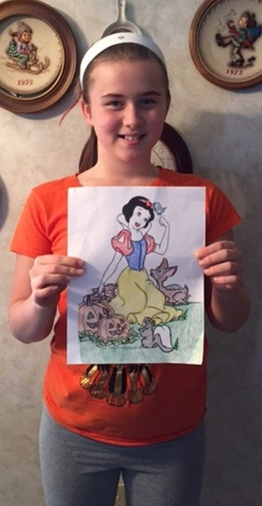 Priscilla Partridge placed first in the Friends of the Belgrade Public Library coloring contest in the age 8-12 category.