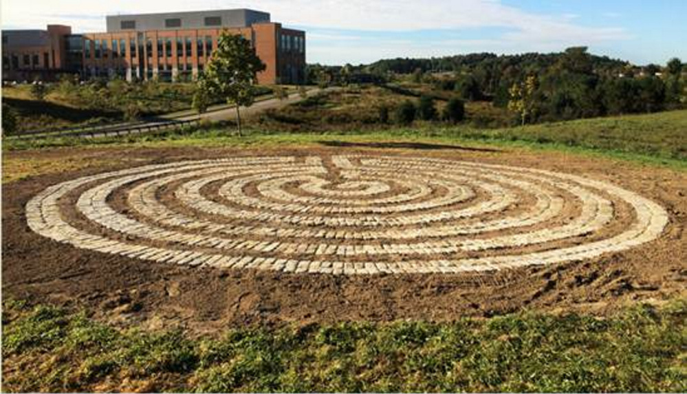 The Fred Craigie Meditation Labyrinth is next to the rustic trail at Augusta’s Alfond Center for Health, near the staff parking lot.