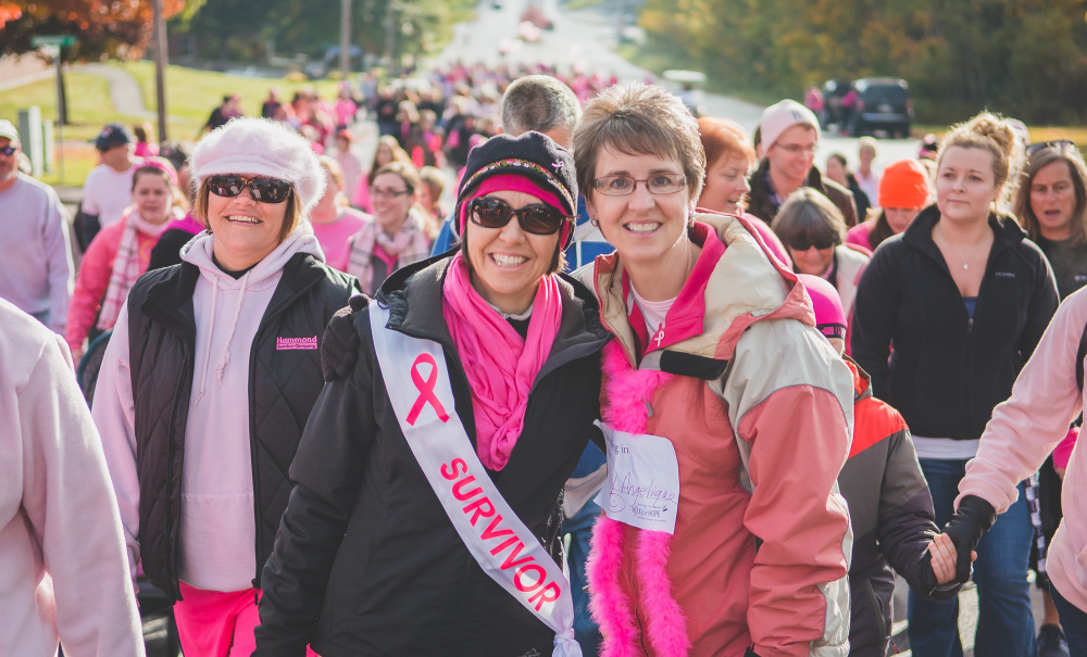 Nearly 900 people came to walk during the 12th annual Walk for Hope on Oct. 17 in Augusta, raising $117,000, and counting. Cancer survivors donned “Survivor” sashes. Some other walkers chose to wear signs of the person or people they were walking for. The event raises both awareness of breast cancer and funds in support of MaineGeneral’s Breast Care Program at the Alfond Center for Health, according to a news release from MaineGeneral Health.