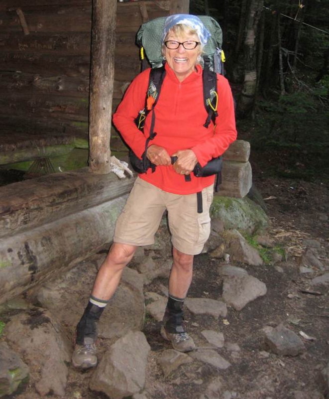 Geraldine Largay, in a photo taken on the Applachian Trail two days before she was reported missing in 2013. Largay’s remains were found earlier this month and were officially identfied by the state medical examiner Friday. The cause of her death was ruled accidental.