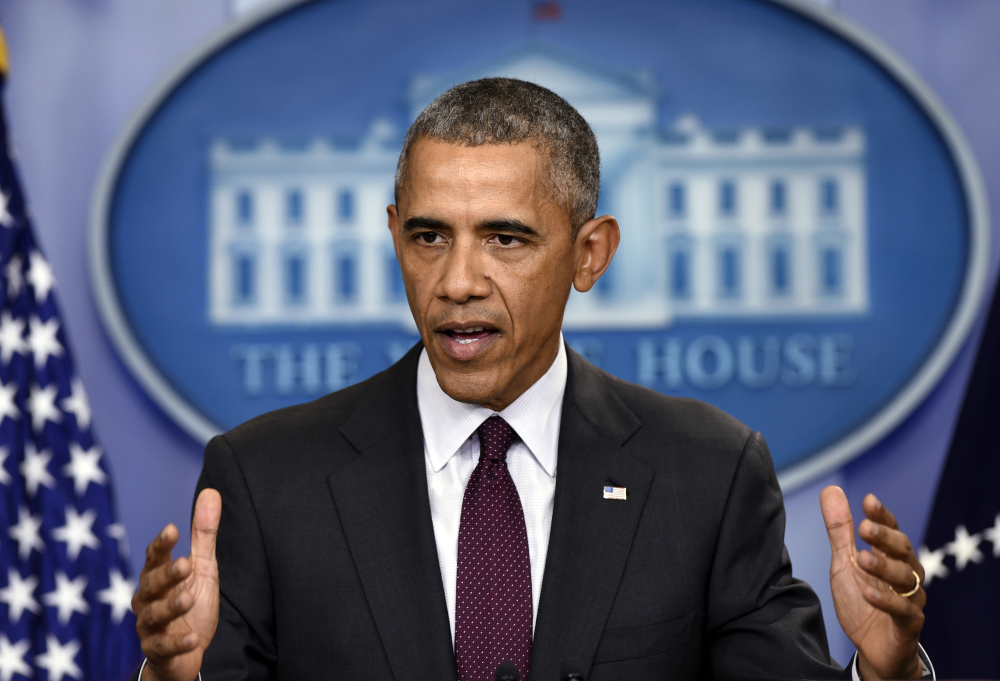 President Obama speaks at the White House about Thursday’s shootings in Oregon. He said, “It cannot be this easy for somebody who wants to inflict harm on other people to get his or her hands on a gun.”