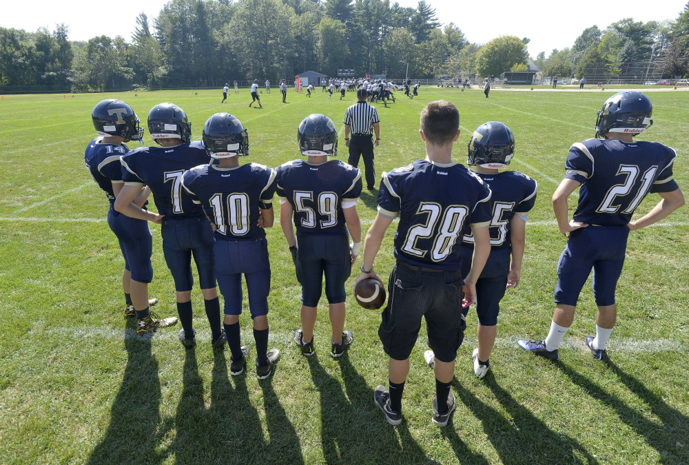 Traip Academy in Kittery has been struggling to keep a roster of about 20 players for more than a decade. “It’s amazing we have gone on as long as we have,” says head coach Ron Ross.