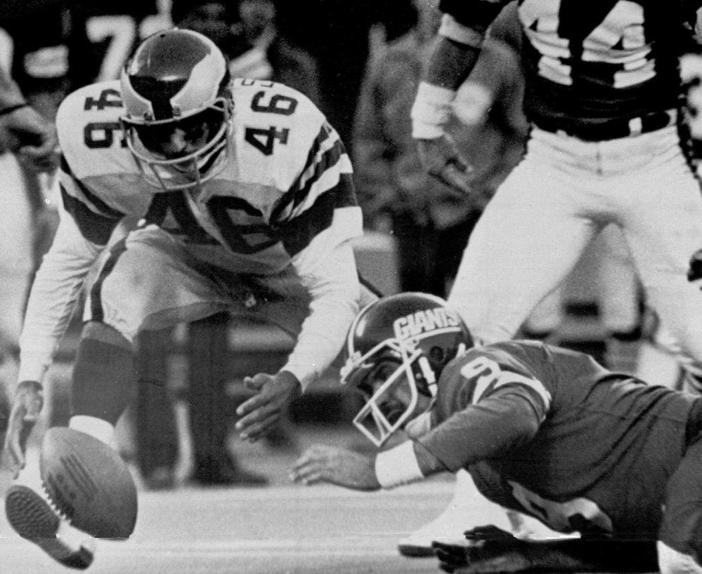 All Giants quarterback Joe Pisarcik had to do in 1978 was take a knee. Instead he tried to hand off, under orders from the coaching staff. The fumble was recovered by Herman Edwards of the Eagles for the winning touchdown.