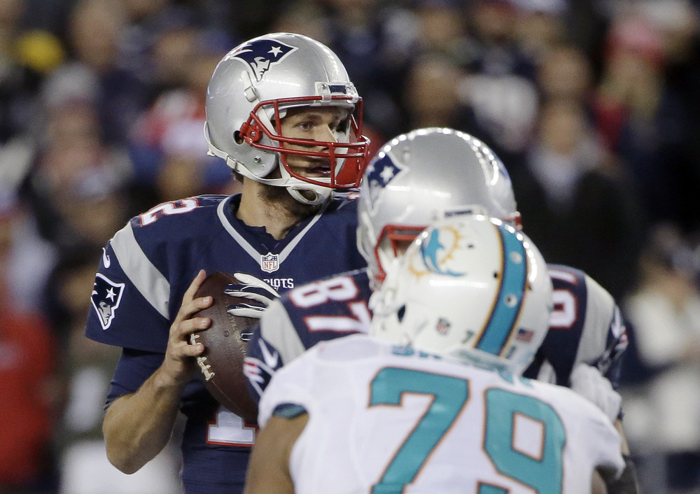 New England quarterback Tom Brady and the Patriots host Washington on Sunday.