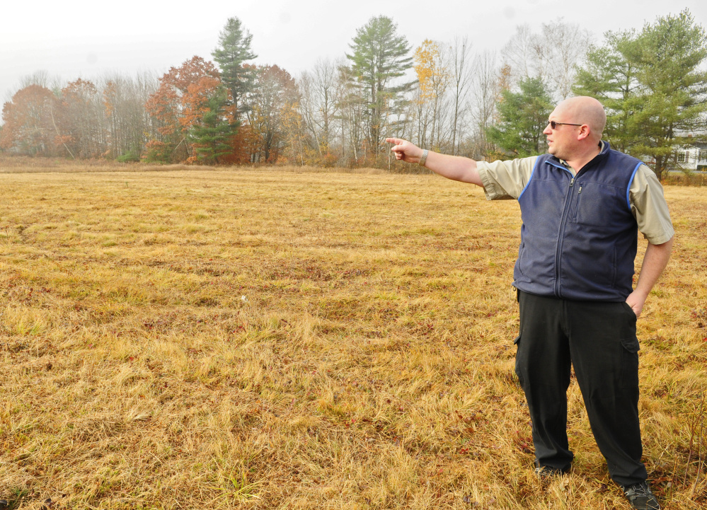 Rick Gowell talks about where the new store will go during an interview on Thursday at the site of the new Gowell’s Supermarket that is expected to open next year in Litchfield.