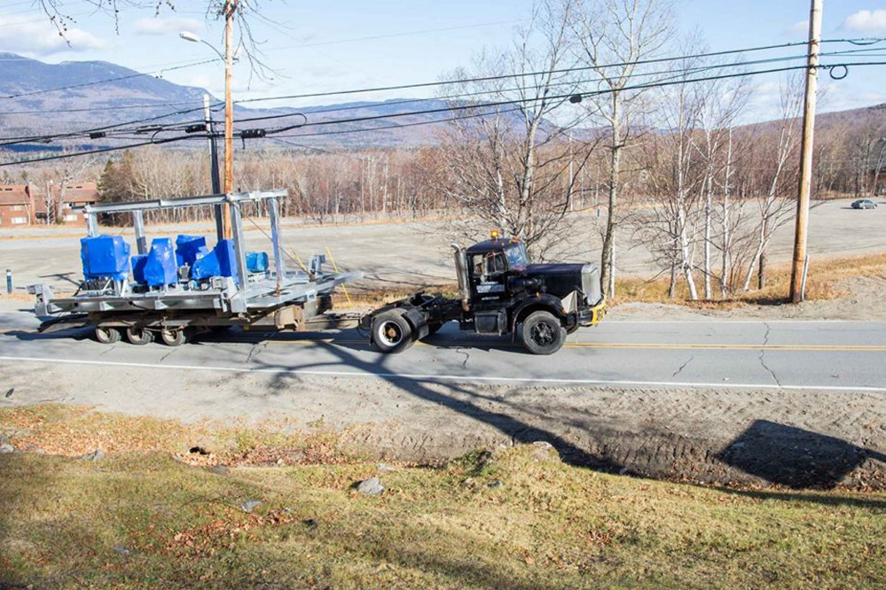 Sugarloaf ski resort on Saturday received parts to replace the motor mechanics in the bottom load terminal of the King Pine chair lift that malfunctioned last year.