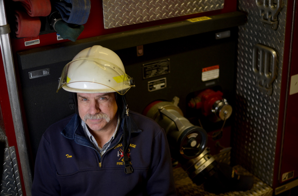 Tim Theriault, chief of the volunteer fire department in China Village, hopes the town will be behind a new fire station for the department to replace the aging station it now uses.