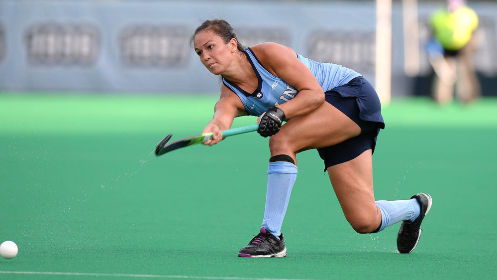 Kristy Bernatchez has started 14 of the 18 games she’s played for the University of North Carolina field hockey team this season. On Saturday, Kristy will meet sister Katie and Boston University in an NCAA tournament game.