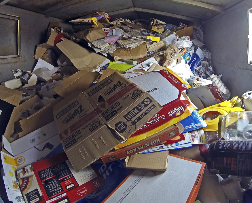 Augusta residents have been dropping off items in recycling containers such as the one shown here in an August file photo at the John Charest Public Works Facility.