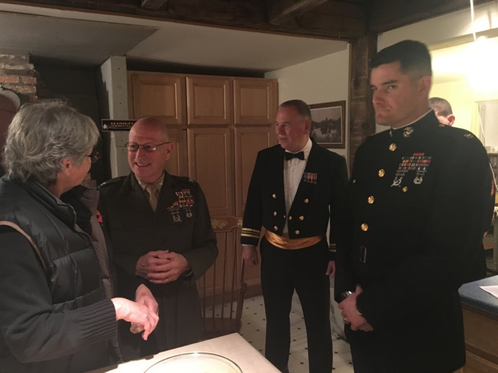 From left, are Kate Connelly, ​​Col. Don Welsh, Lt. Cmdr. Ernie Farrar, all of Wayne, and Maj. Adam Sacchetti, of Brunswick.