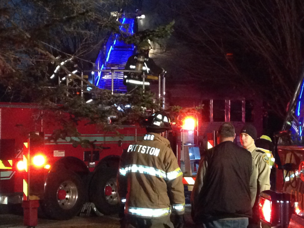 Firefighters from several area towns responded to a house fire on Old Brunswick Road in Gardiner on Wednesday.