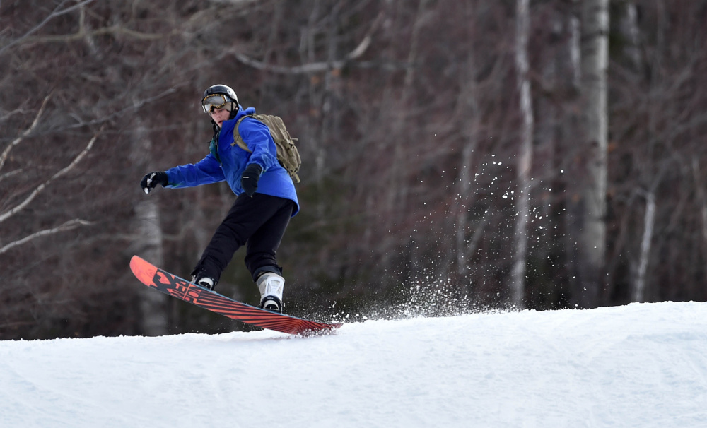 Snowboarders and skiers at Sugarloaf won’t likely notice a possible sale as the resort’s owner, CNL Lifestyle Properties, looks for a buyer. 