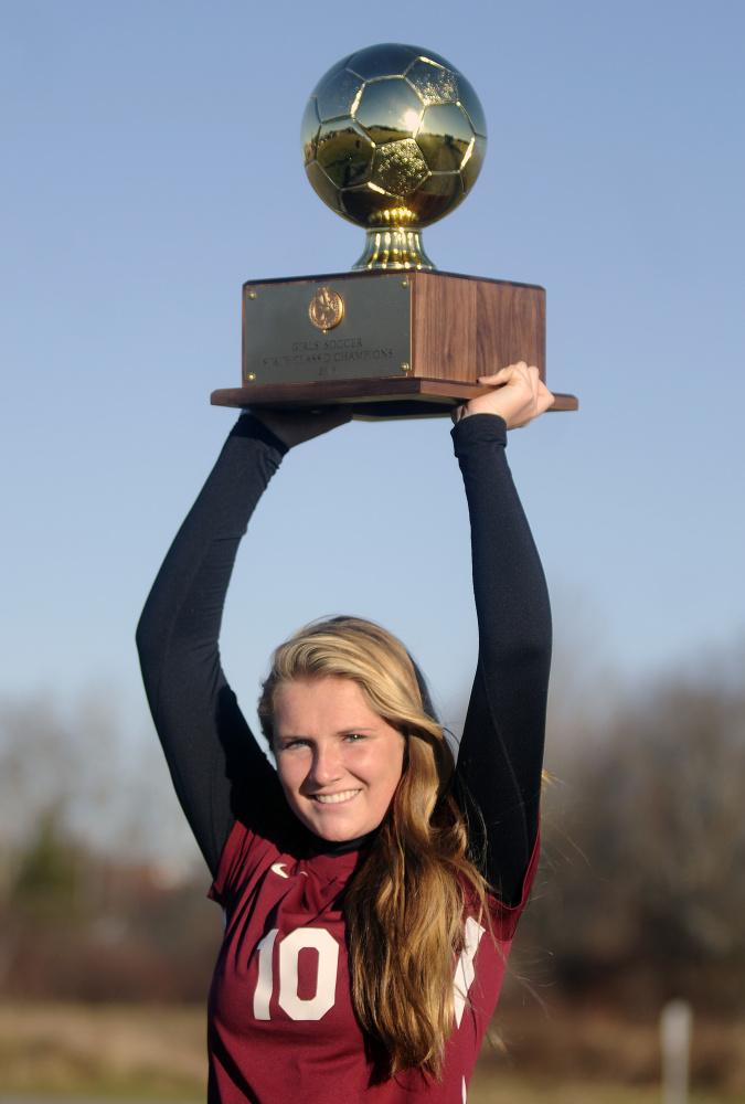 Staff photo by Andy Molloy 
 Richmond High School's Kelsea Anair is the Kennebec Journal Girls Soccer Player of the Year.