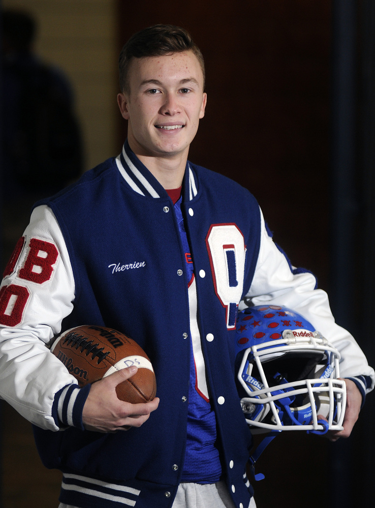 Oak Hill High School senior quarterback Dalton Therrien is the kennebec Journal Football Player of the Year.