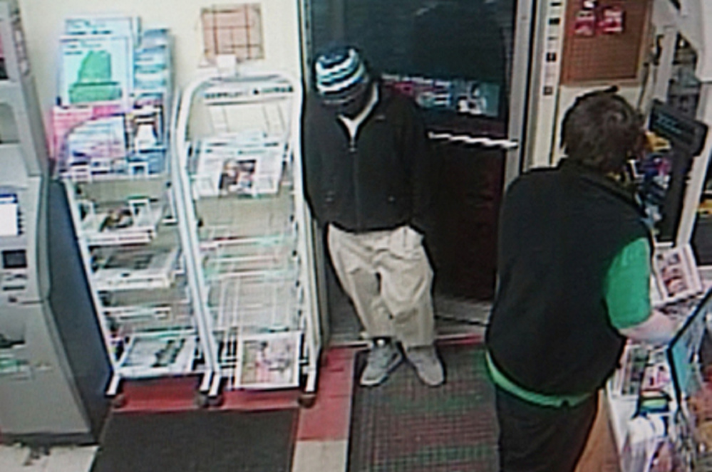 Augusta police are looking for a man who held up the Big Apple at 36 Stone St. early Monday morning.