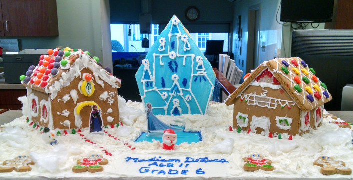 Madison DeLuca’s gingerbread house submission winning first place in the youth category.