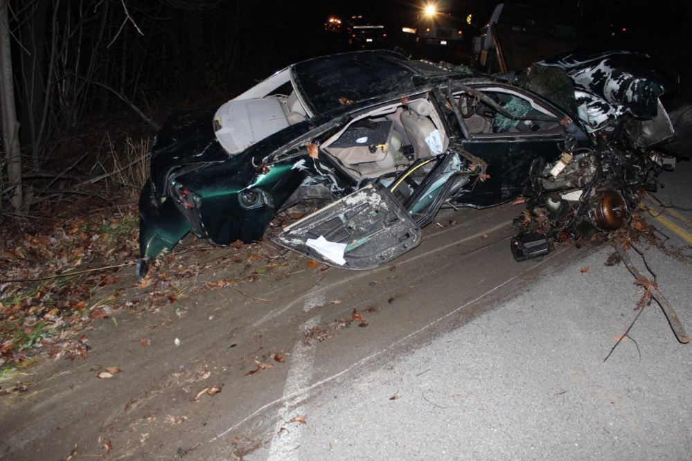 This car crash on Plains Road in Readfield in November 2014 killed Alex Cruz, 26, of Connecticut and seriously injured another man. On Thursday, the driver of the car, Thorr Dennis Ellis, 21, of Gardiner, pleaded no contest to manslaughter.