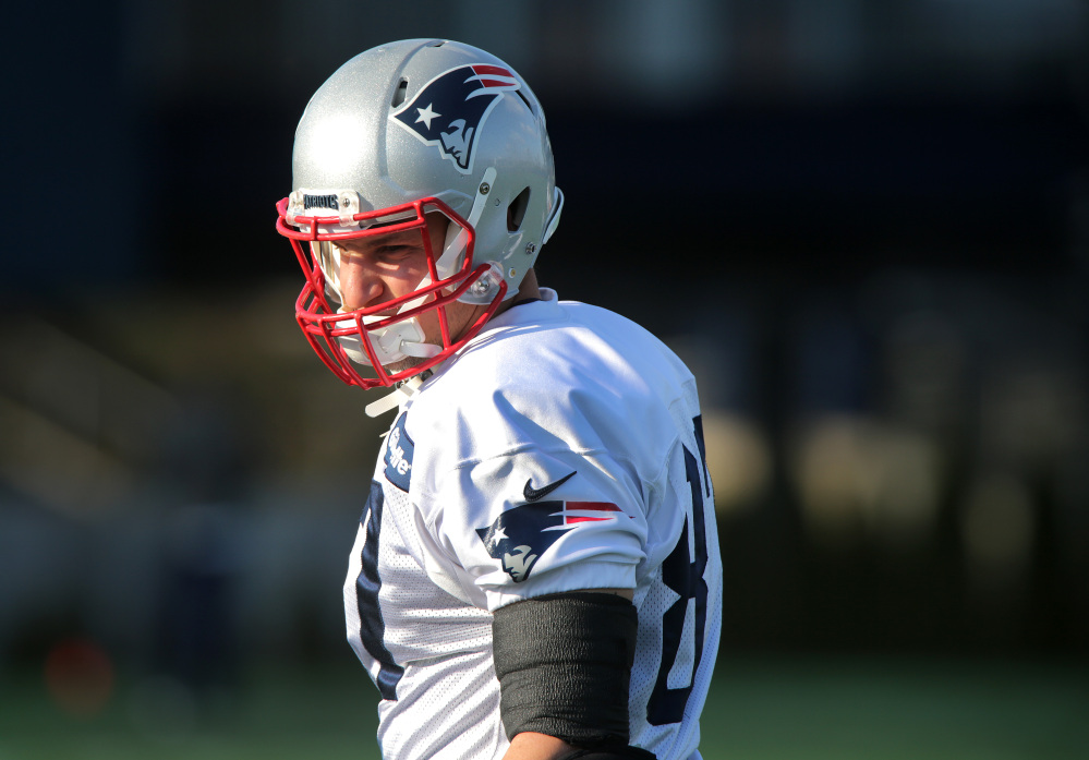 New England Patriots tight end Rob Gronkowski returned to the practice field Thursday in Foxborough, Mass. The Patriots head to Houston to play the Texans on Sunday night.