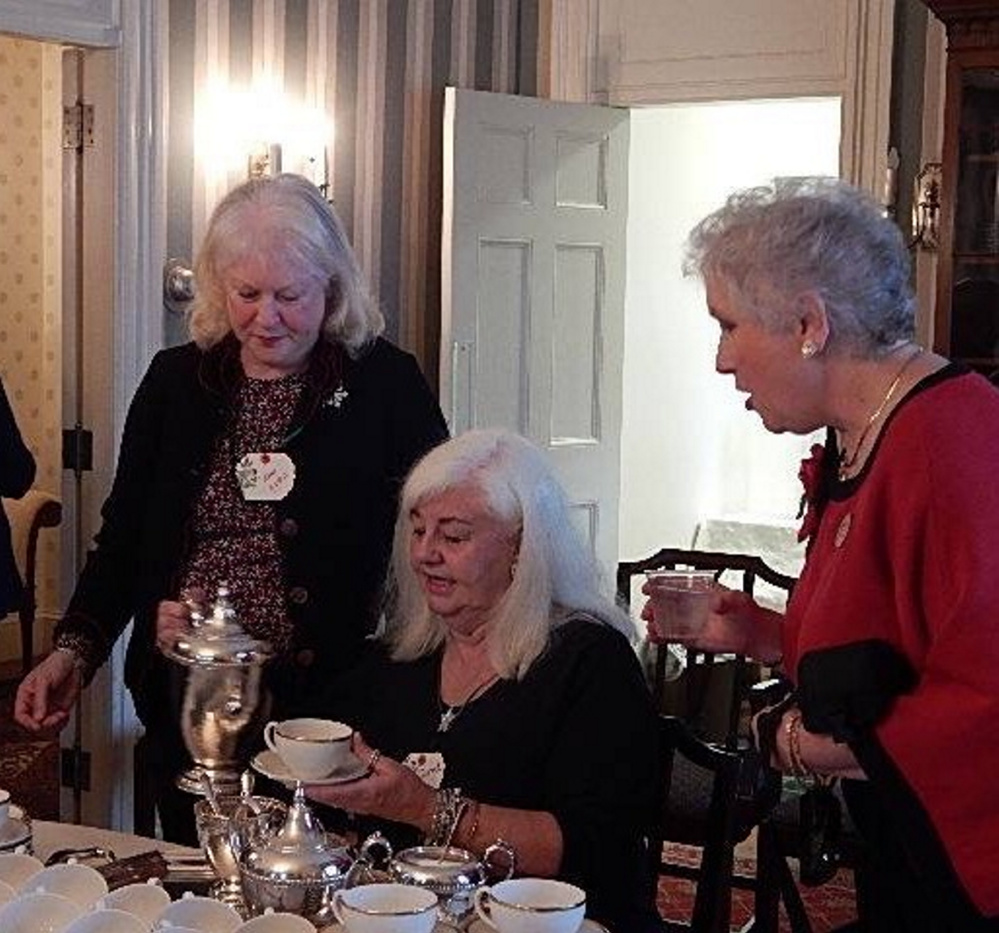 From left, are Rose Leavitt and Coral Garrison, both Kennebec Valley Garden Club members, and Suzanne Bushnell, president of The Garden Club Federation of Maine.