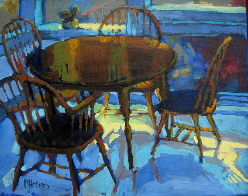 “Blue Dining” by Pam Hetherly