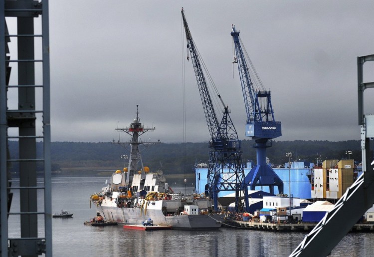 Workers have been told that 20 percent of the jobs at the shipyard may be eliminated if BIW fails to win a Coast Guard contract valued at an estimated $10 billion.