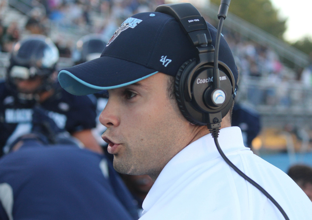 UMaine hired Joe Harasymiak, 29, in 2011 to coach defensive backs, before promoting him to defensive coordinator, and now, head coach.