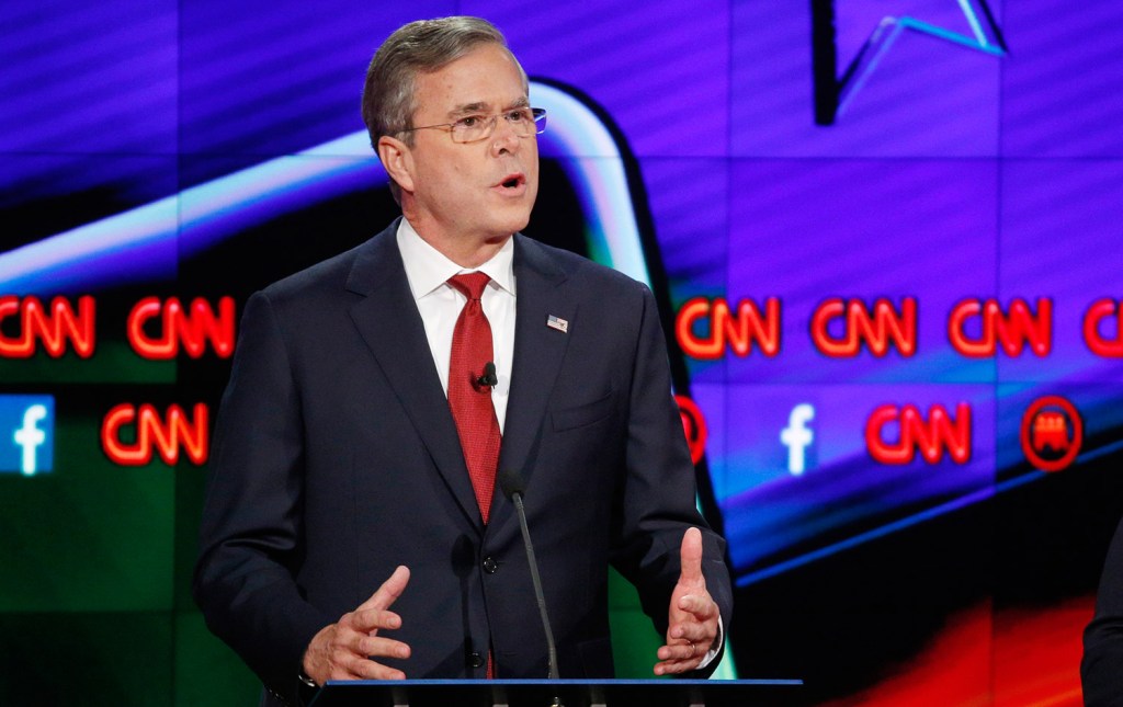 Jeb Bush said Donald Trump is "a chaos candidate and he’d be a chaos president."
The Associated Press