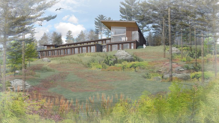 An artist's rendering of the new Bigelow Laboratory for Ocean Sciences student and visiting scientist residence.