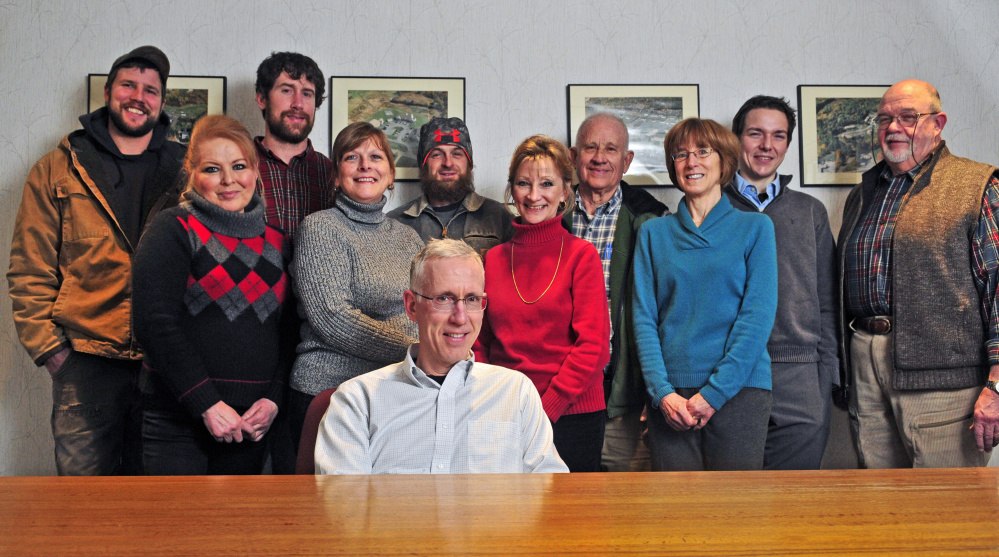 Todd Mattson, front, and some of the staff of C.B. Mattson Inc., shown here in a photo taken last week, will be honored Jan. 22 as the Kennebec Valley Chamber of Commerce’s 2016 Large Business of the Year.