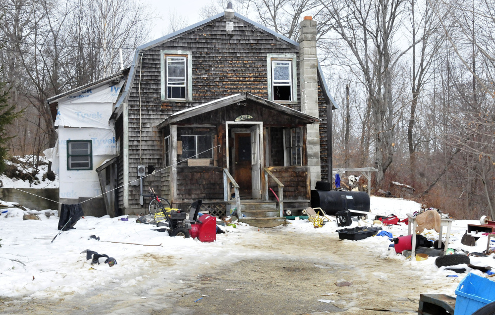 The doors and windows are open at this home at 219 Magrath Road in Wilton on Monday after it was damaged Sunday afternoon in a smokey fire that began in the basement. The home is not inhabitable and the family of five is staying elsewhere.