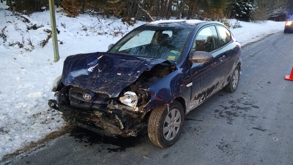 No one was seriously injured in a series of crashes Tuesday afternoon on U.S. Route 202 that started when a car rear-ended a school bus.