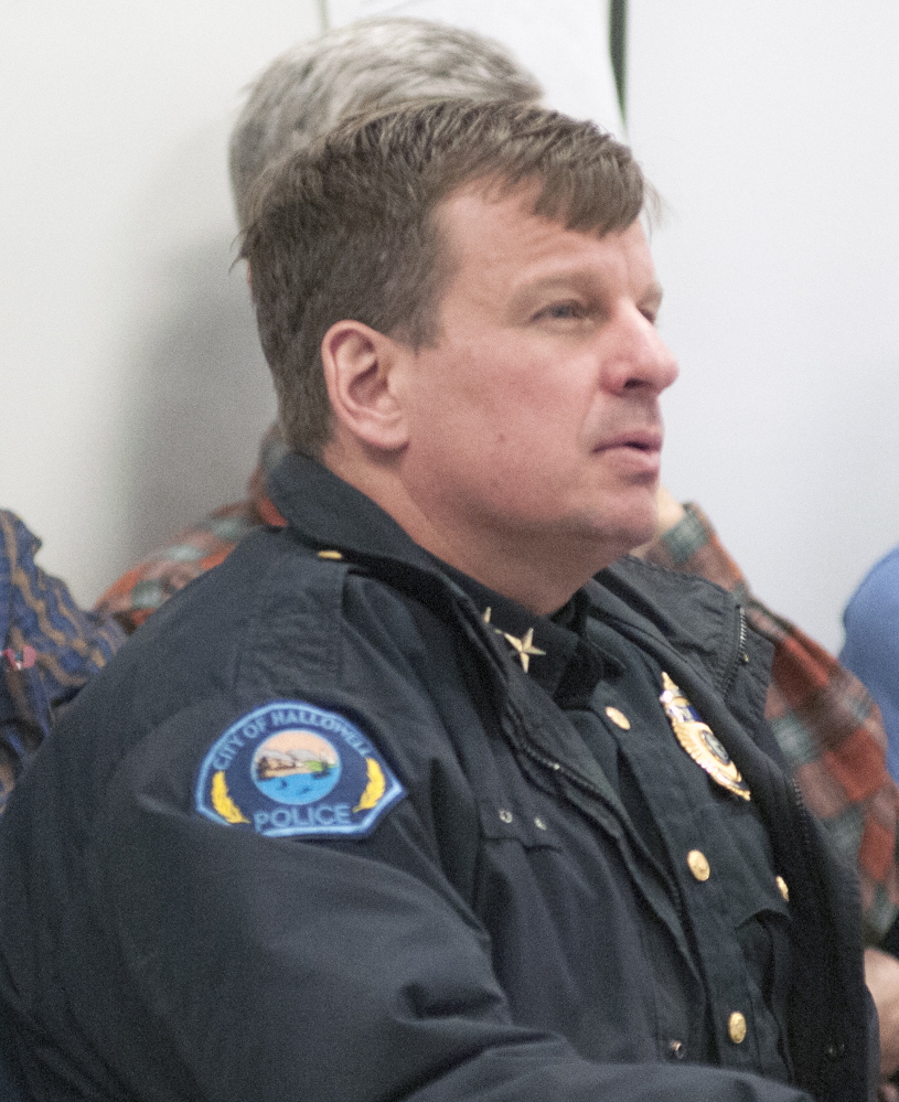 Hallowell Police Chief Eric Nason, shown here in a file photo from March 2015, had his contract renewed earlier this month by the Hallowell City Council.