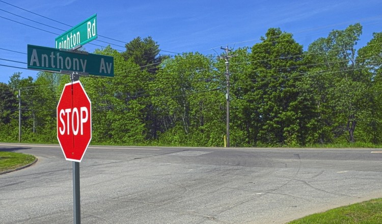 AUGUSTA, ME - MAY 3: This photo taken at the corner of Anthony Avenue and Leighton Road on Tuesday June 3, 2014 shows proposed site for a new fire station in Augusta. (Photo by Joe Phelan/Staff Photographer)