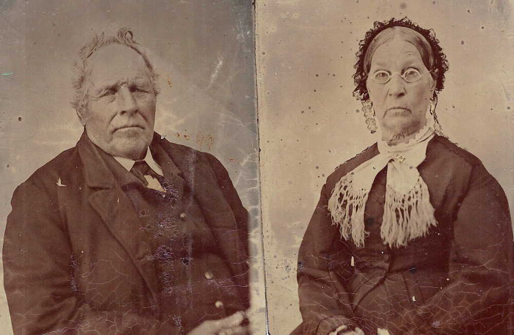 Tintype portraits of Pickard and Elizabeth Goodrich, of Bingham.