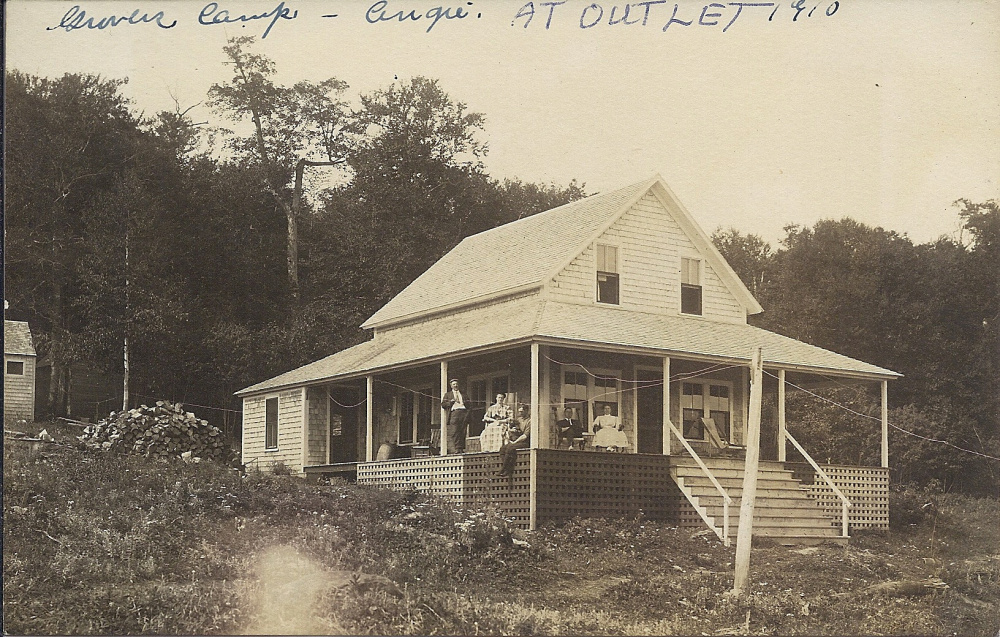 Wesley Grover’s cottage at Pleasant Pond Outlet, in Caratunk.