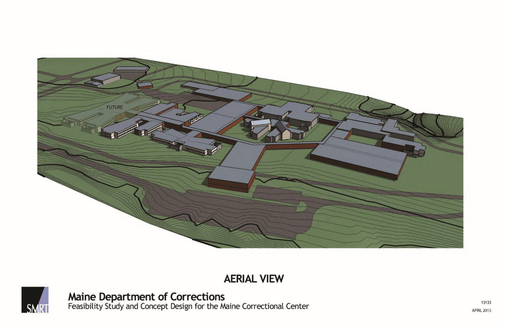 In the envisioned $173 million overhaul of the Maine Correctional center, some buildings, such as the gym and multipurpose center, would be renovated, while more outdated buildings would be demolished.