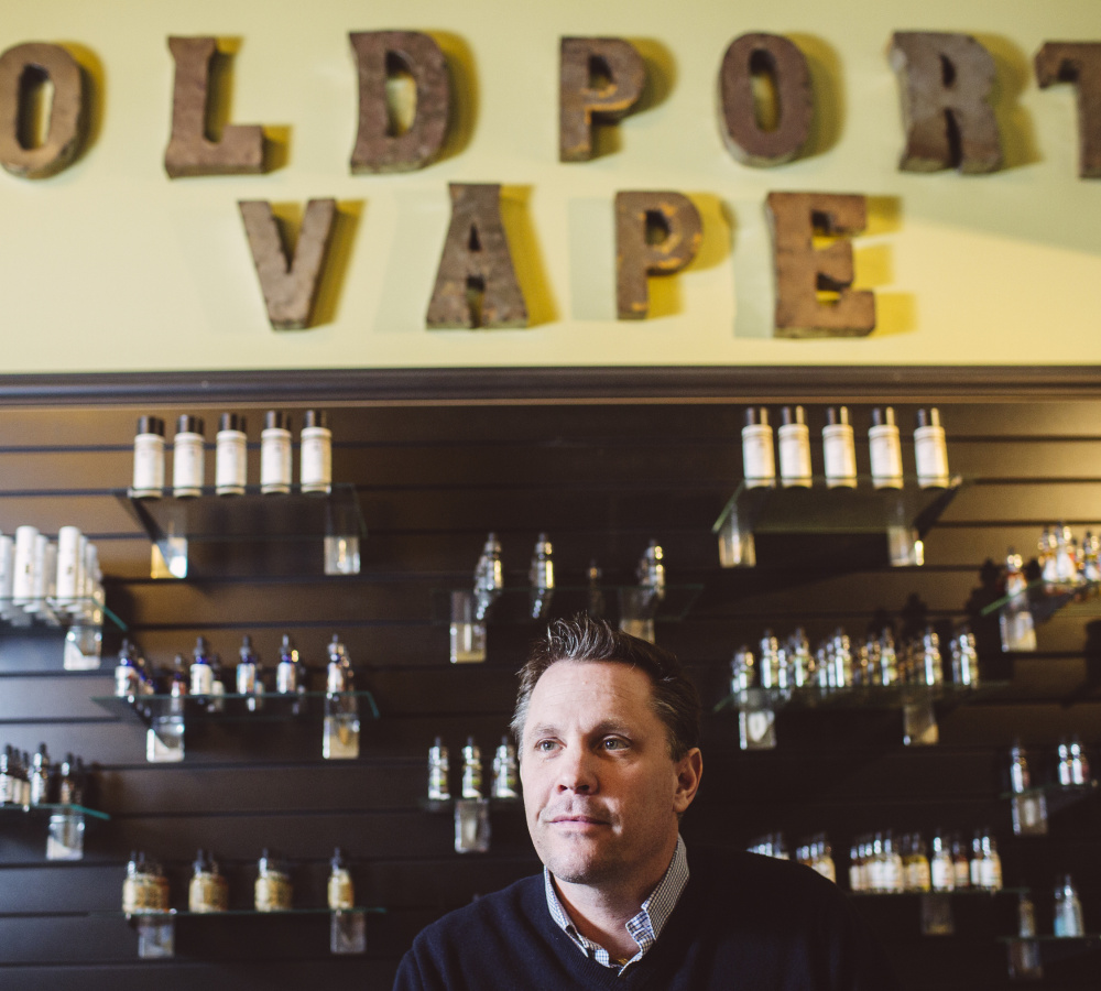 Old Port Vape co-owner John Kreis says, “I couldn’t count how many people have come into my shop in Portland who said they haven’t gone a day without a cigarette in 20 years and then they come in two weeks later and said, ‘I haven’t had a cigarette since.’ ”