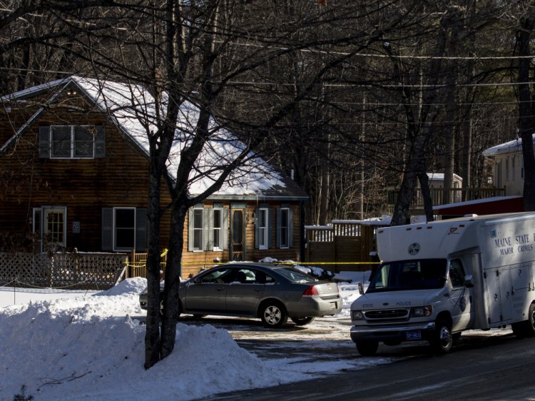 State police investigate on Jan. 14 at 37 Brookhaven Drive in Windham, where Alicia Gaston, 34, was shot by her husband, Noah, 33, who called 911 shortly after the 6 a.m. shooting. Police charged Noah Gaston on Friday with murder. They say his account of the shooting included "inconsistent statements."