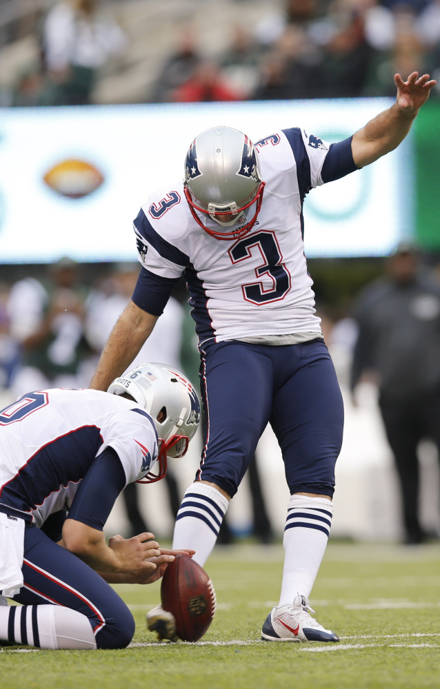 Stephen Gostkowski of the New England Patriots was the NFL’s top kicker this season while playing in a climate known for poor weather. He figures to be just fine in Denver for the AFC title game.