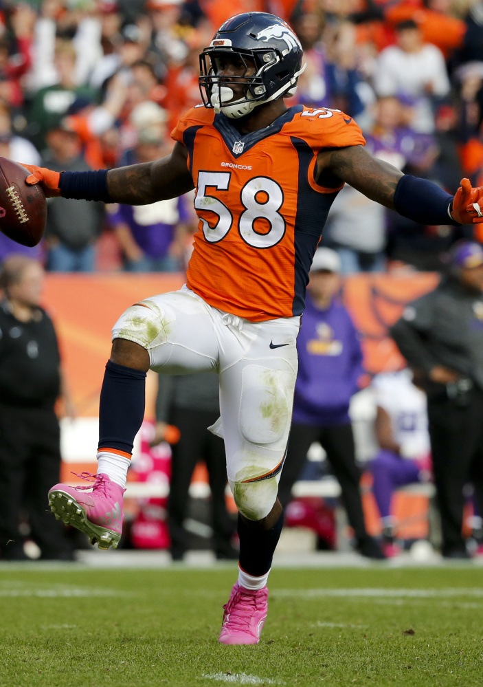 Broncos linebacker Von Miller has  a lot in common with Panthers QB Cam Newton, starting with their draft class, so it’s fitting that their head-to-head battle will be key in the Super Bowl.
The Associated Press