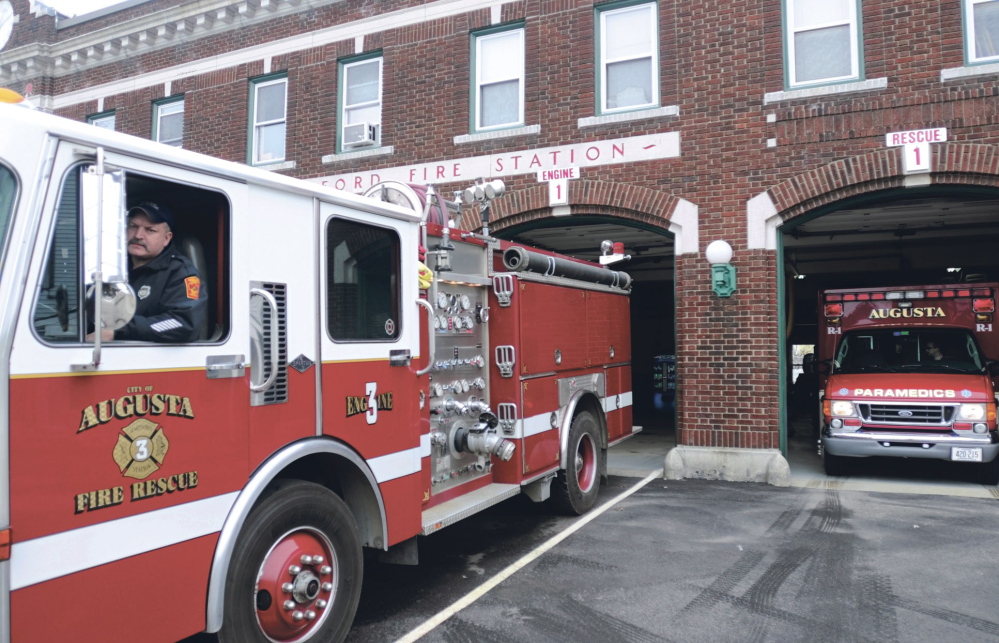 A new firetruck set to arrive in Augusta in December won’t fit in any of the existing fire stations, including the Hartford Station, shown here in this 2014 file photo.